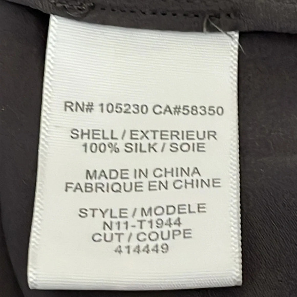 Joie Silk Long Sleeve Blouse in Grey - Size Medium - Picture 6 of 7